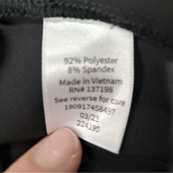 New Intempo Womens Sz 8 Flare Pants Black Dress Wide Leg Slits Up Office Work - Picture 8 of 15